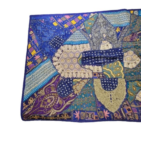 Blue Beaded tapestry Large 39x58 - Picture 3 of 13